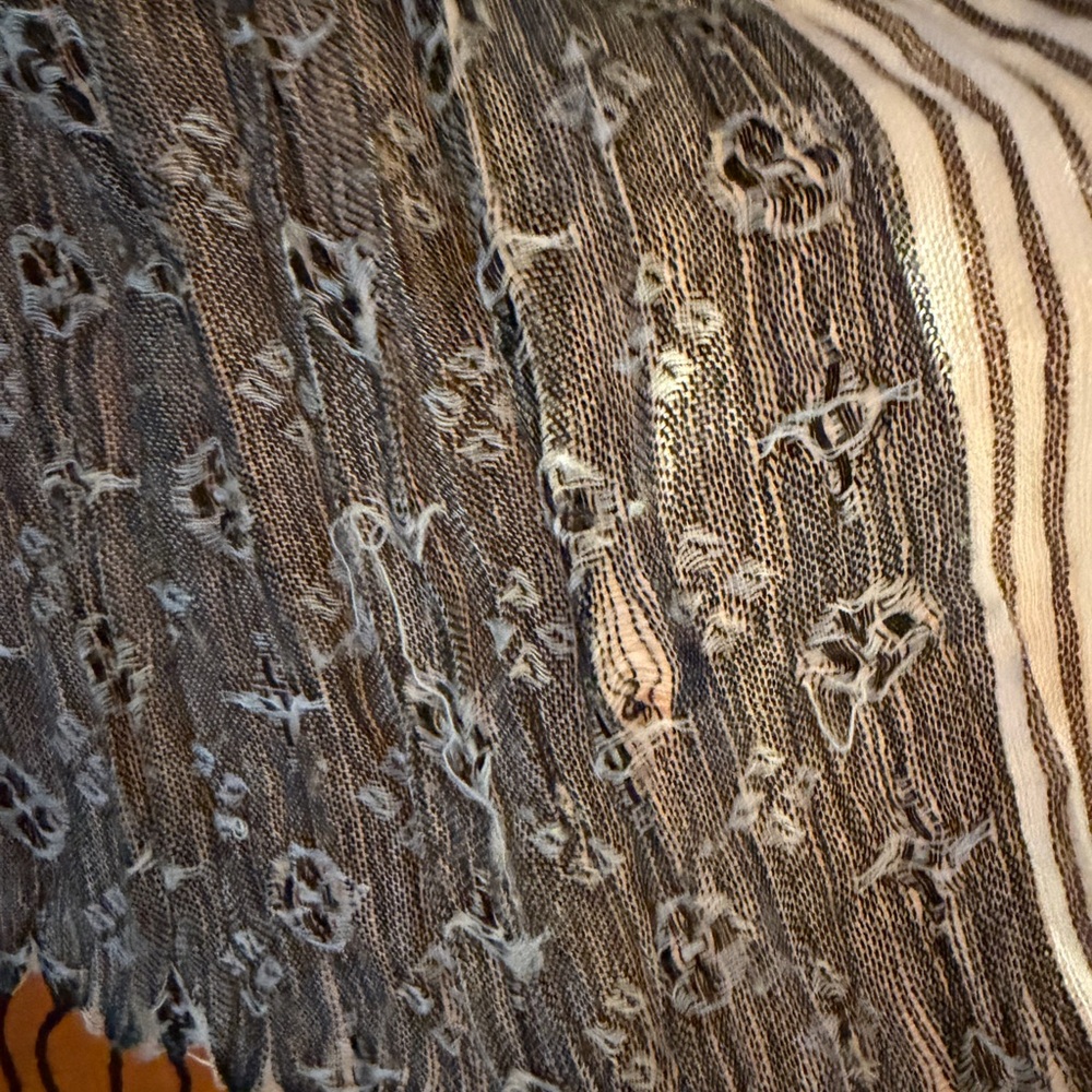 Lightweight Crinkle Scarf in Charcoal Gray - Picture 4 of 5